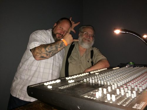 Ran Kime handling live sound engineering for brothers KIME, reflecting the DIY approach and hands-on process behind every performance.