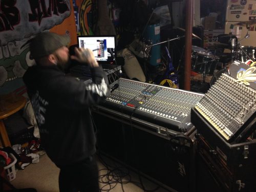 Wes Kime recording vocals at Winter Hill Studios, capturing an unfiltered, in-the-moment performance for Brothers KIME.