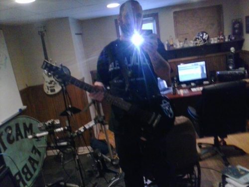 Wes Kime selfie during Brothers KIME practice, documenting the informal, behind-the-scenes moments of band life.