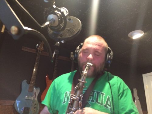 Saxophone tracking at Winter Hill Studios as brothers kime blend raw rock, soul, and experimental textures into their evolving sound.